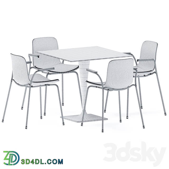 Table Chair Square Table Dream 4820 by Pedrali
