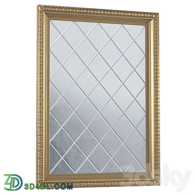 Antique beveled mirror in classic frame. Beveled Accent Mirror