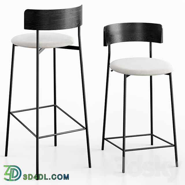 Friday bar stool black