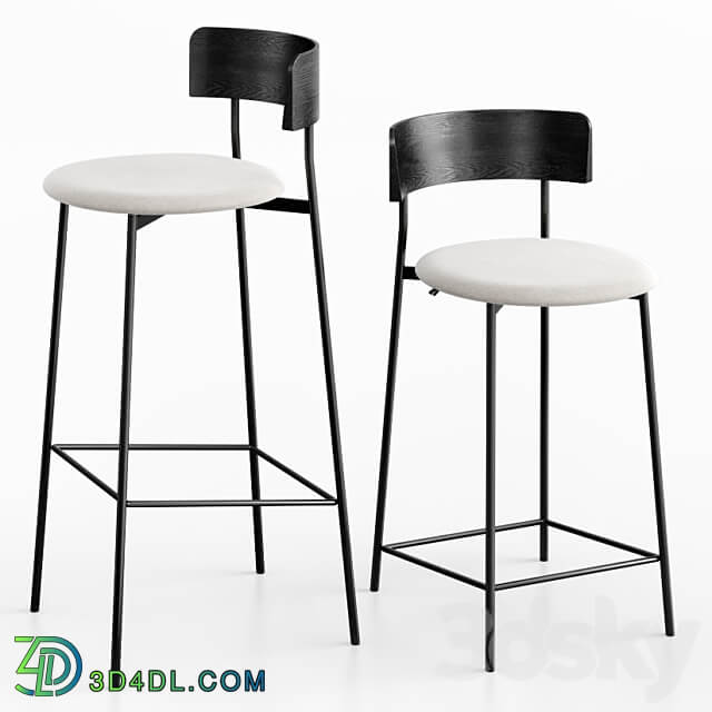 Friday bar stool black