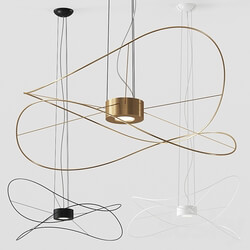 Pendant light Hoops SP gold 2 by Axolight Pendant lamp 