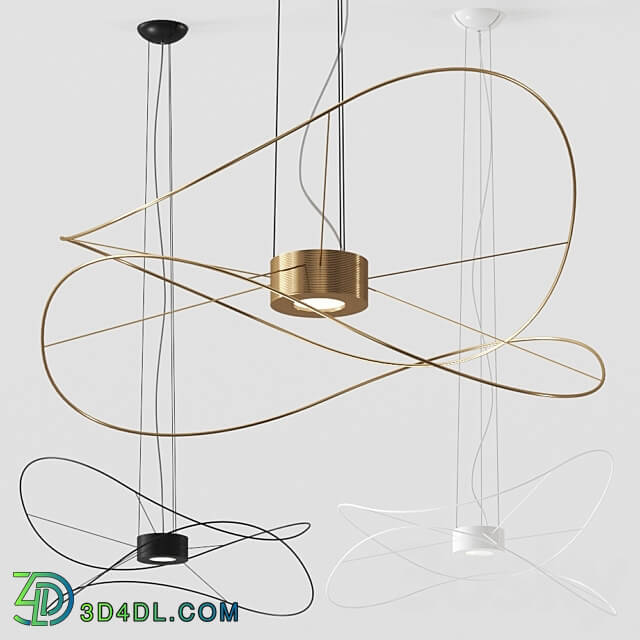 Pendant light Hoops SP gold 2 by Axolight Pendant lamp