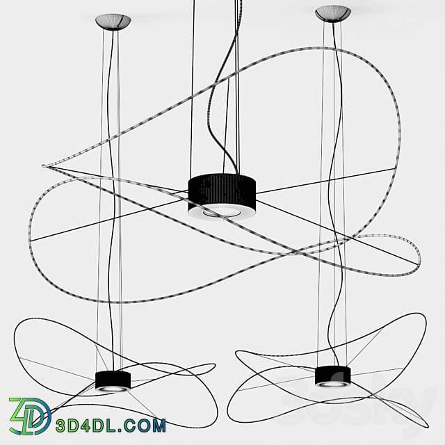 Pendant light Hoops SP gold 2 by Axolight Pendant lamp