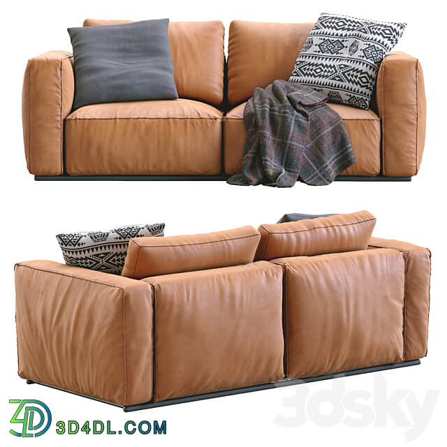 Poliform Leather Sofa SHANGAI