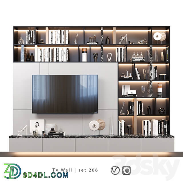 TV Wall set 206