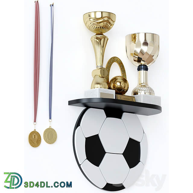 Sports awards and cups. Decor 3D Models