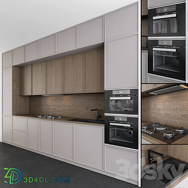 Kitchen Kitchen Modern Gray and Wood 45