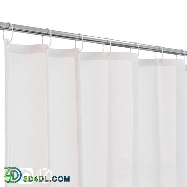 Bath curtain shower 200x200 cm in 3 versions white 