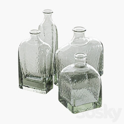 Glass bottle vases 3D Models 