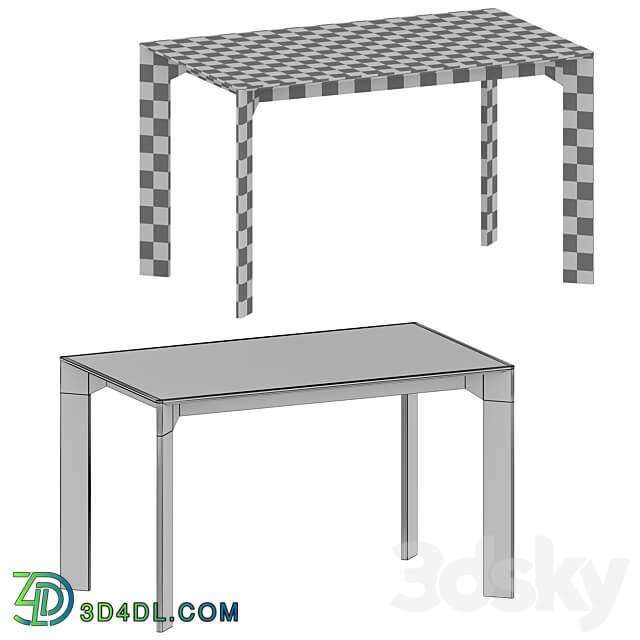 Ivy 50 Dining Table Crate and Barrel 3D Models