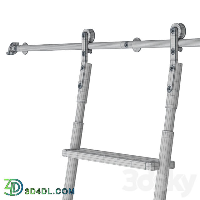 MWE SL.6002.KL Telescoping Rolling Ladder