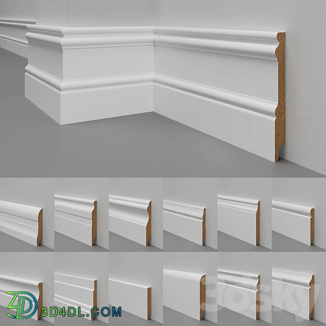 Skirting boards MDF Madest Decor 28 pieces 