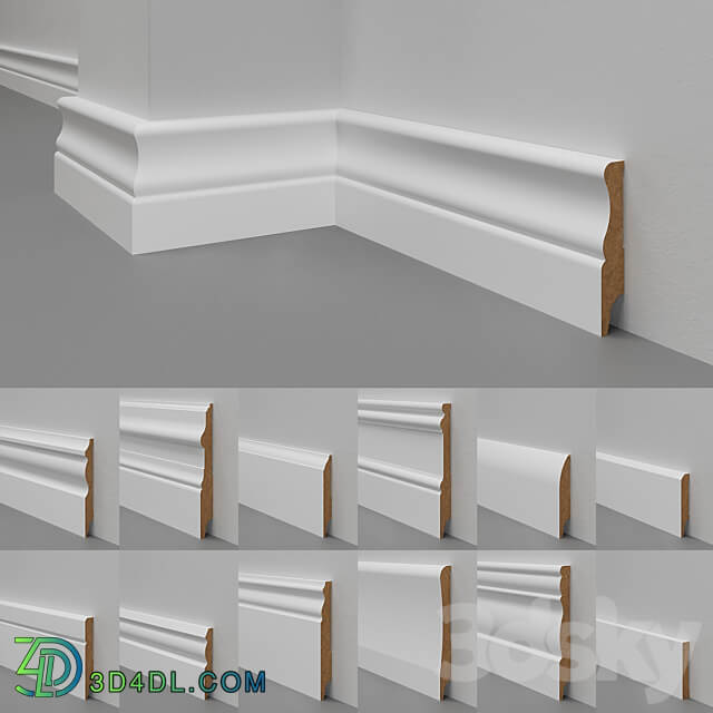 Skirting boards MDF Madest Decor 28 pieces 