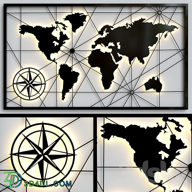 Other decorative objects world map