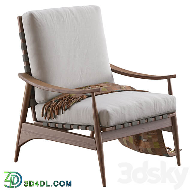 Mid Century Outdoor Show Wood Lounge Chair