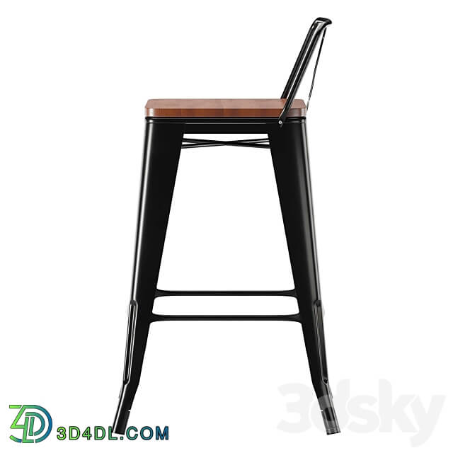 Bar chair Tolix wood