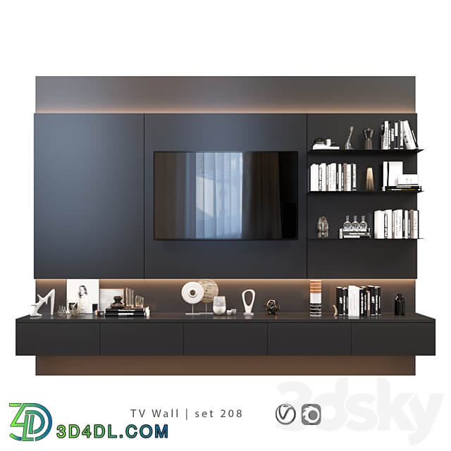 TV Wall set 208