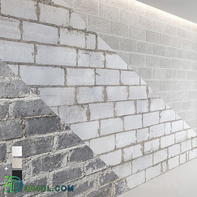 Stone Block wall set 01