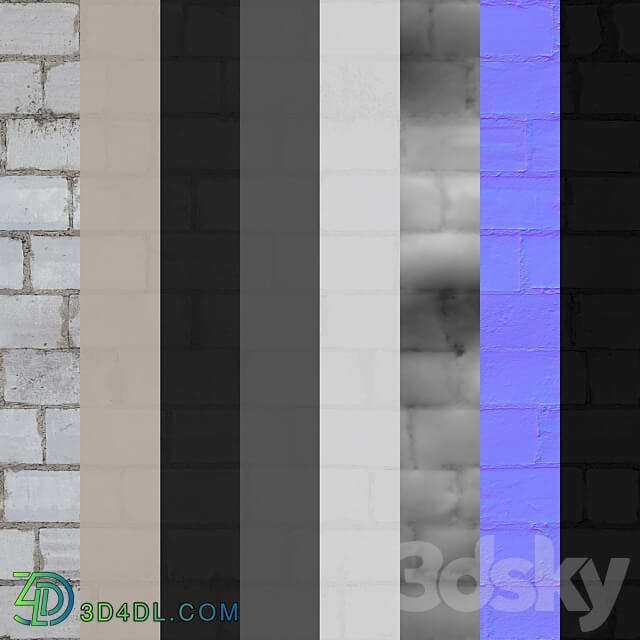 Stone Block wall set 01