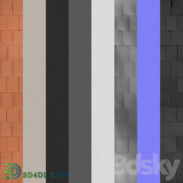 Stone Block wall set 02