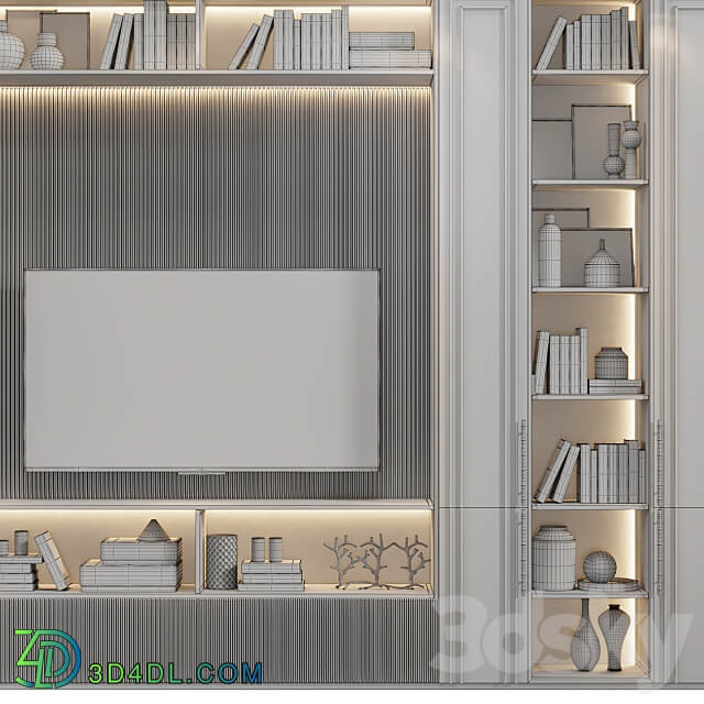 Neoclassical TV wall 016