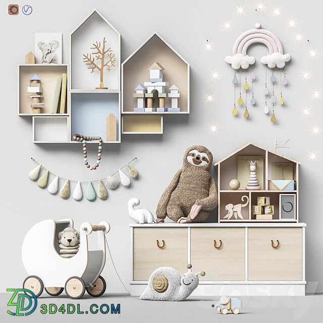 Toys and furniture set 95 Miscellaneous 3D Models