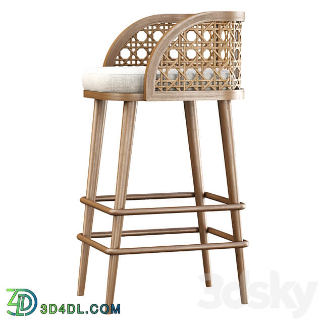 Rimma rattan bar stool DS67 Wooden bar stool