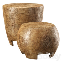 Tambour stools by Tinja Wooden round chairs 