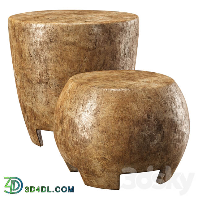 Tambour stools by Tinja Wooden round chairs