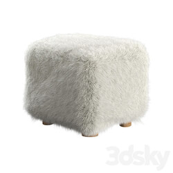 Bozzi Mongolian Sheepskin Ottoman Cb2 