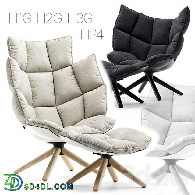 Armchair B B Italia Husk H1G H2G H3G HP4 