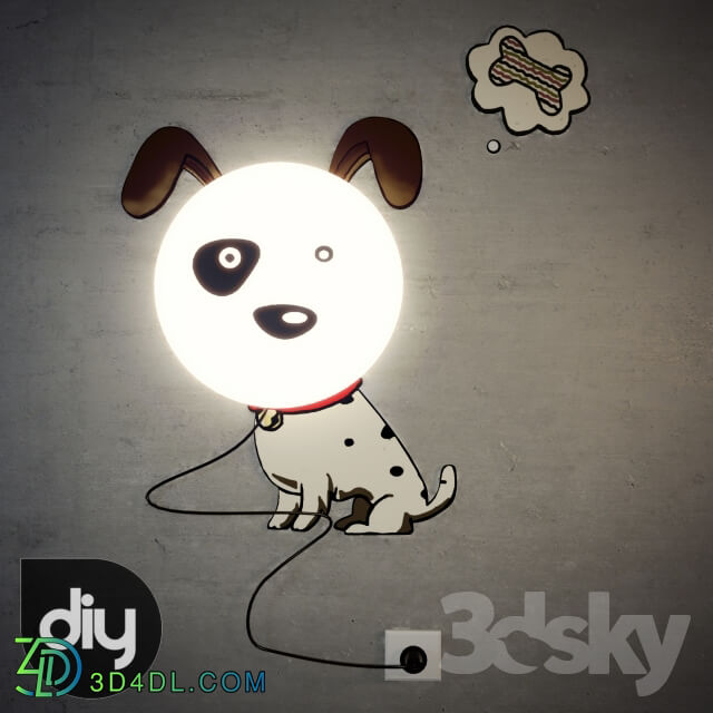 Miscellaneous DIY Cartoon 3D Spotted Dog