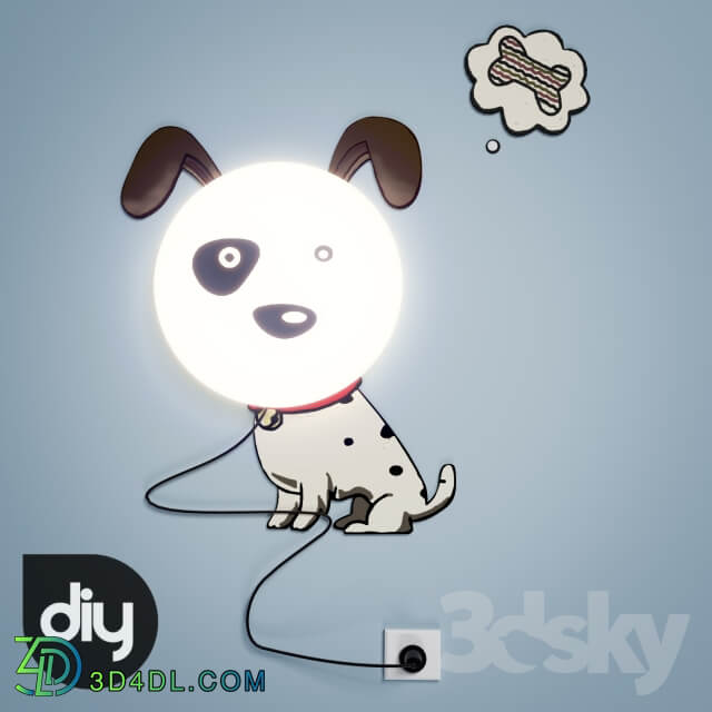 Miscellaneous DIY Cartoon 3D Spotted Dog