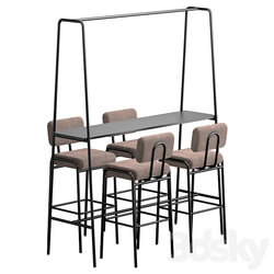 Table Chair Cosmo Bar Stool and Table 2 