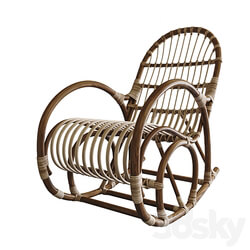Rattan rocking chair 3D Models 