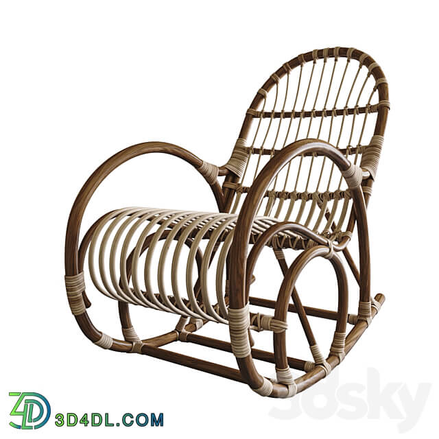 Rattan rocking chair 3D Models