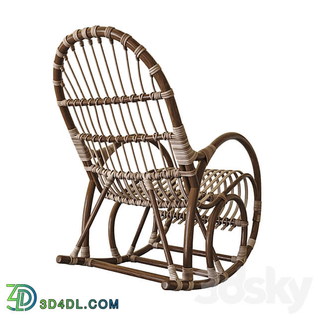 Rattan rocking chair 3D Models
