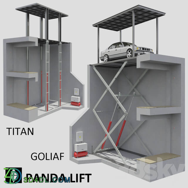 Panda Lift Other 3D Models