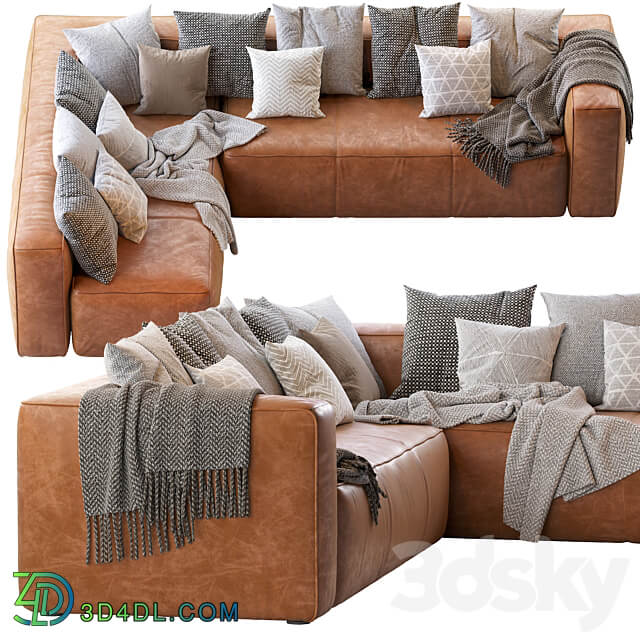 Мello Taos Brown Right Arm Corner Sectional