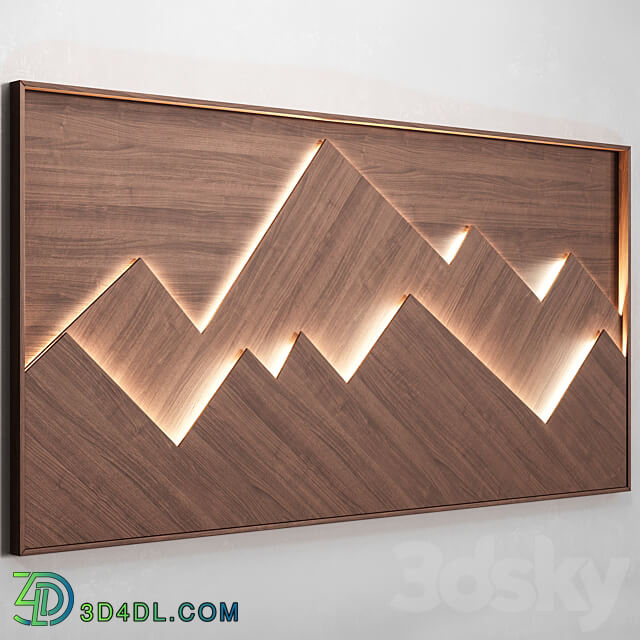 3D panel Mountains wall panel