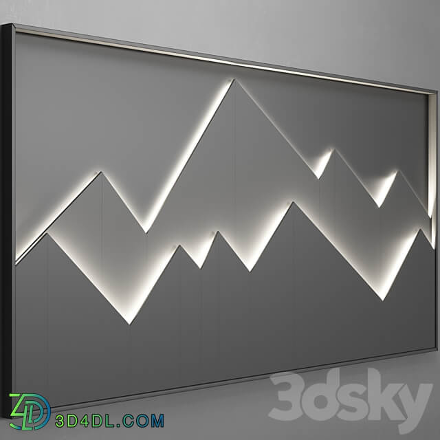 3D panel Mountains wall panel