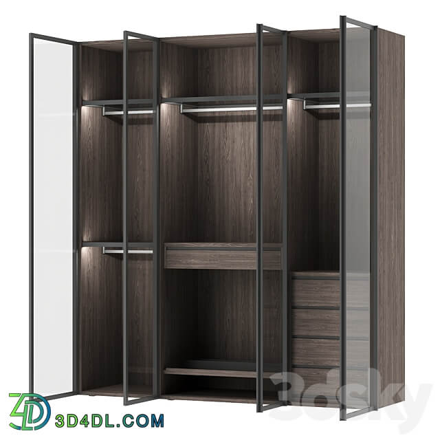 Wardrobe Display cabinets Italian glass wardrobe Scrigno by Sangiacomo