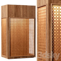 Florence rattan wall lantern FV3 Rattan wall lamp 