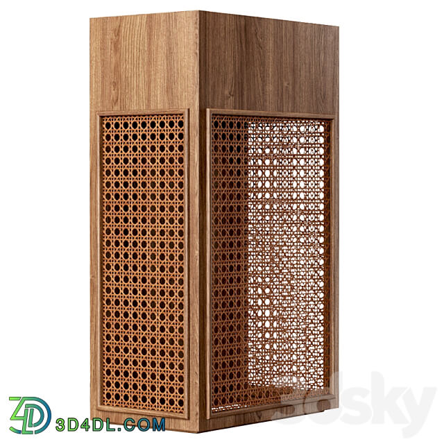 Florence rattan wall lantern FV3 Rattan wall lamp