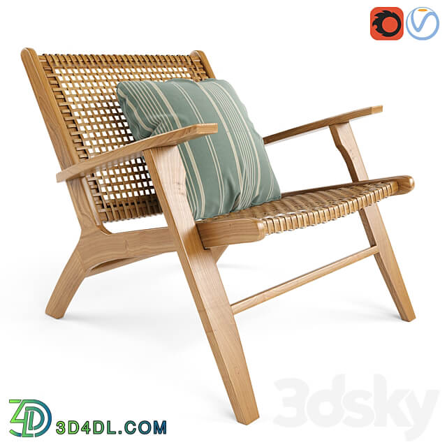 Wicker Rattan Noon Deck Chair