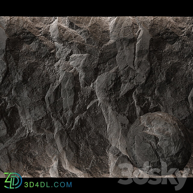 Stone Cliff Wall 12 3D Models
