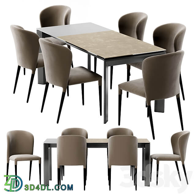 Table Chair Atta dining table and Avrora chair