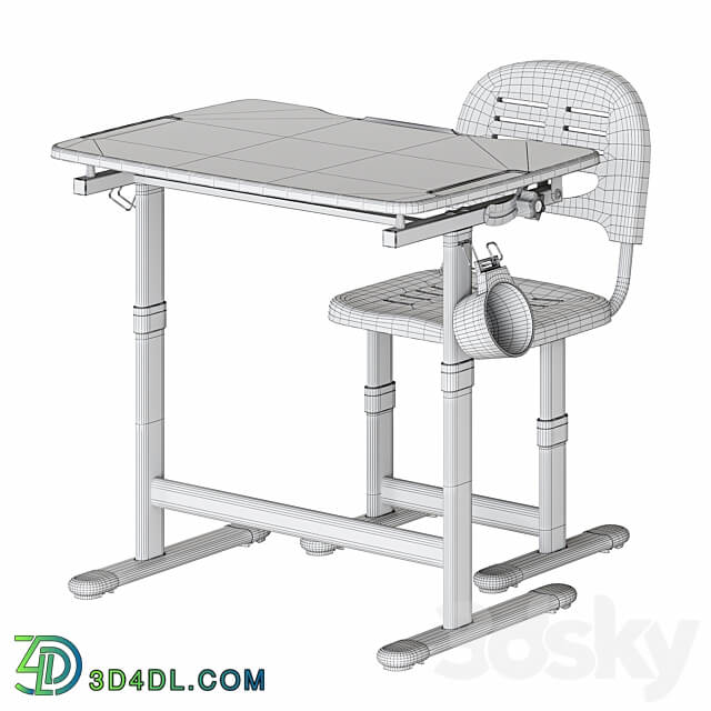 Furniture set Piccolino II Hoff Table Chair 3D Models
