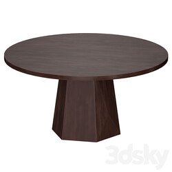 Kesling 60 Round Wood Dining Table Crate and Barrel 3D Models 