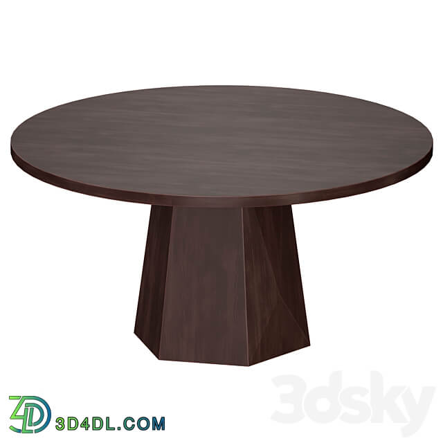 Kesling 60 Round Wood Dining Table Crate and Barrel 3D Models